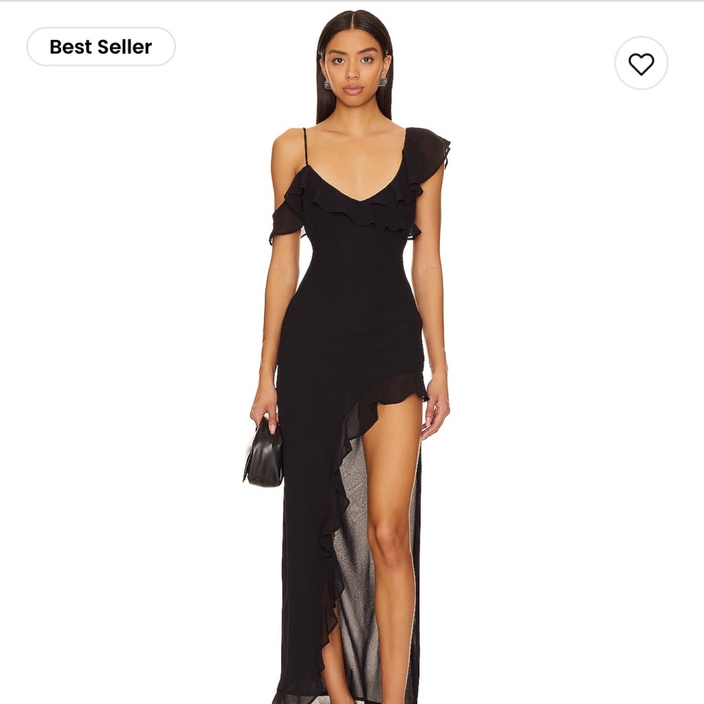 Black ruffle dress
